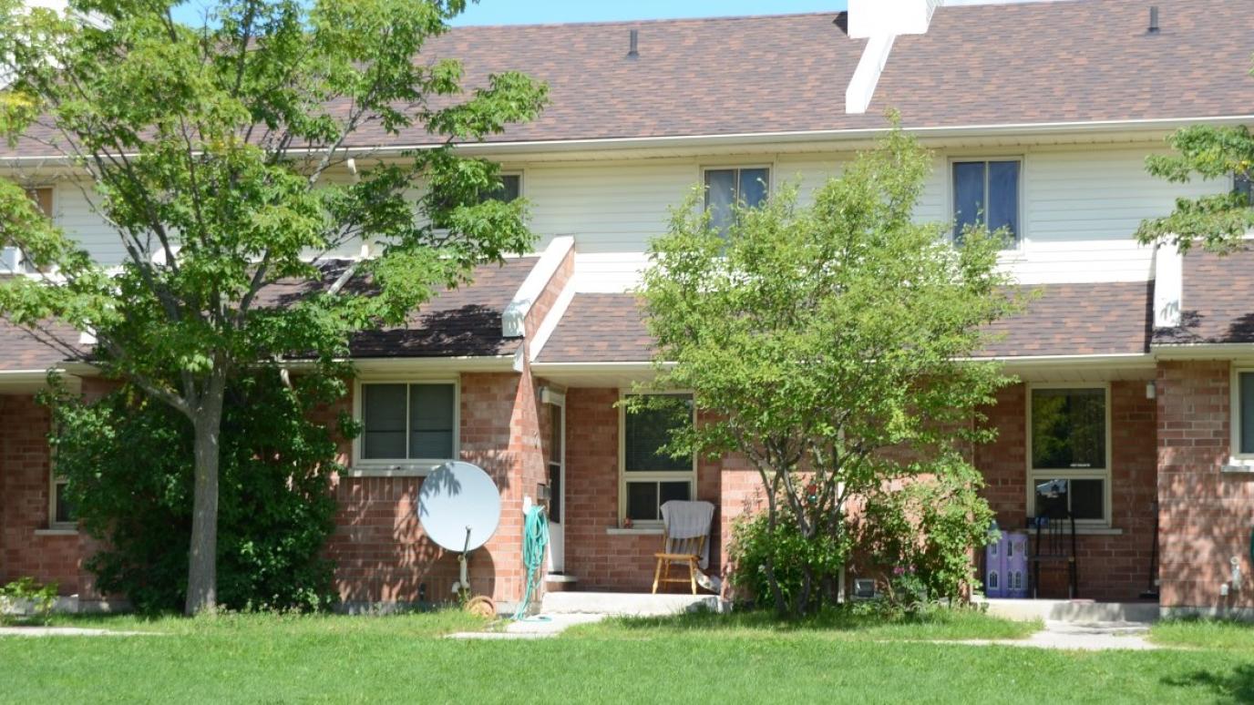 Exterior of Fife Road Cooperative Housing townhouses.