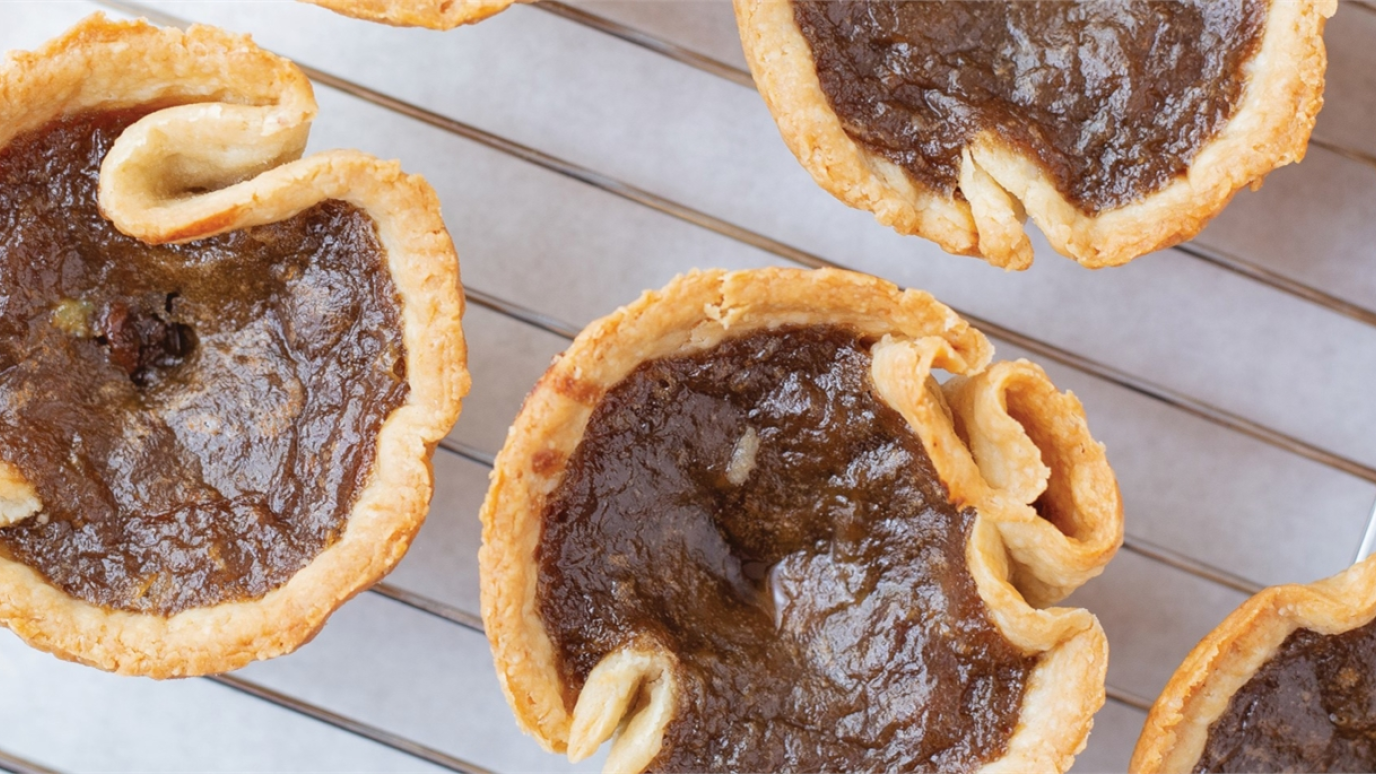Butter tarts on a tray
