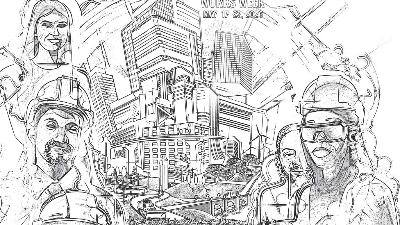 Coloring page for National Public Works Week