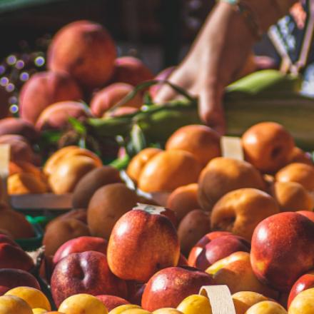 produce on a table