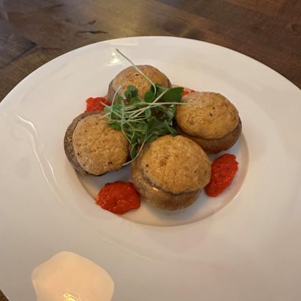 stuffed mushrooms on a plate