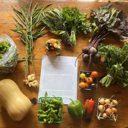 produce on a table