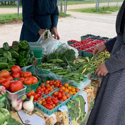produce on a table