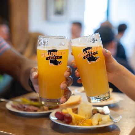 two glasses of beer cheers