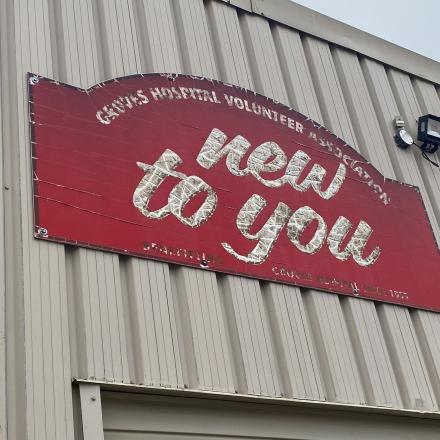 Outside sign of New to You Thirft