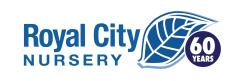 Royal City Nursery - 60 years logo