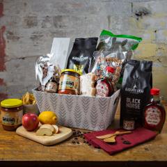gift basket with local food items