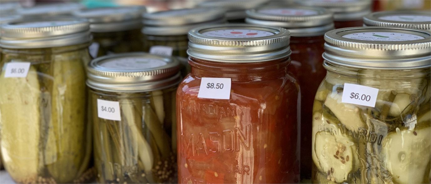 Pickle Jars on display for sale