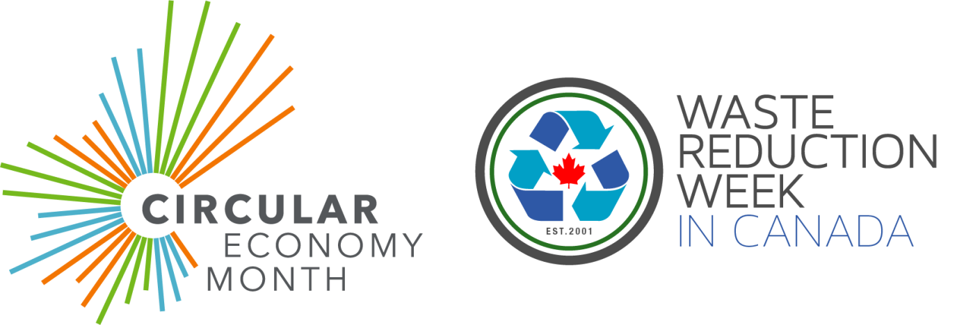 The Circular Economy Month and Waste Reduction Week Canada logos