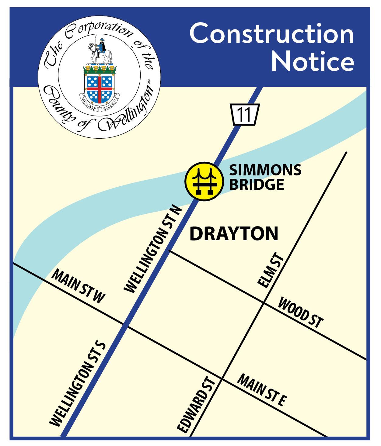 Map of construction area