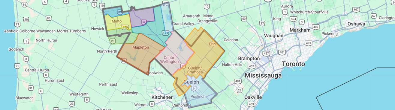 Map of food bank catchments